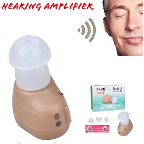 JECPP Hearing Aids for The Elderly Deaf Hearing Enhancement Device Sound Amplifier Invisible Mini Hearing Assist with Earplugs