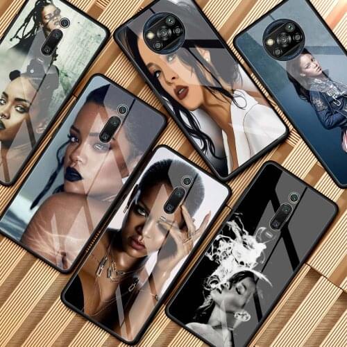 Singer Rihannas Glass Phone Case for Xiaomi Redmi Note 9S 8 Mi Poco X3 NFC 9 10T Pro 5G 8T 7 9T 10 Lite 9C K40 Cover Coque