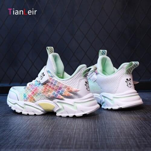 High Quality Girls Shoes Fashion Breathable Mesh Kids Sneakers For Girls Lightweight Comefortable Casual Shoes Chaussure Enfant