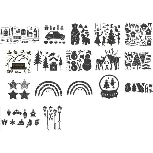 Winter Decoration Christmas Crystal Ball Rainbow Metal Cutting Dies for New Diy Scrapbooking Album New Craft Embossing Cards