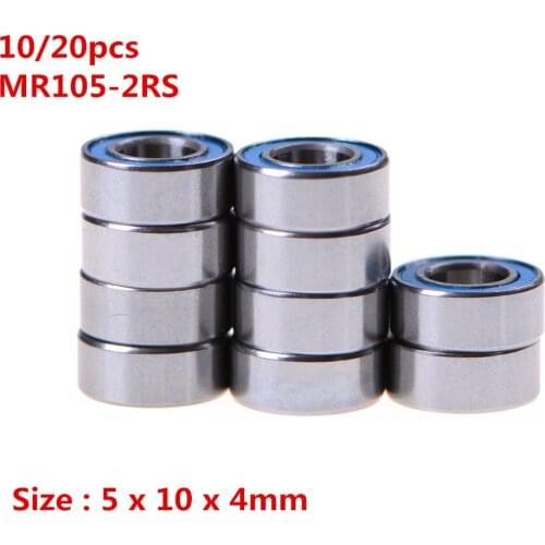 10/20PCS MR105-2RS 5x10x4 Mm Miniature Ball Bearings