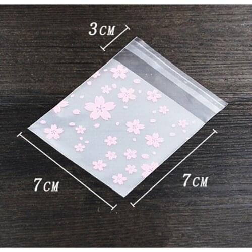100Pcs Transparent Self Adhesive Seal Plastic Scrub point Resealable Cellophane OPP Poly Bags Gift Bags