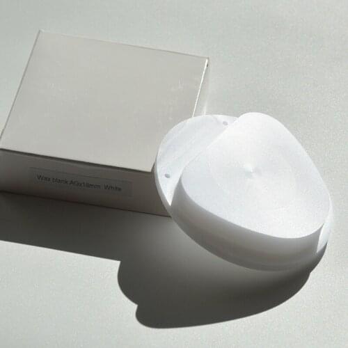 15 Pieces Amann Girrbach CAD CAM Milling Dental Lab Material Wax Disc Dental Carving Wax Blocks for Teeth Mold White Color