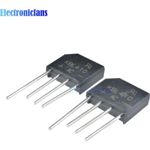 5PCS KBL410 1000V 4A Diode Bridge Rectifier Single Phase Bridge Rectifier KBL-410 New Arrival