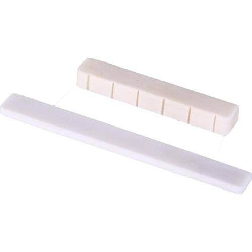 6 String Classical Guitar Bone Bridge Saddle And Nut Ivory Set Music Instruments Replacement Spare Part White Guitar Parts