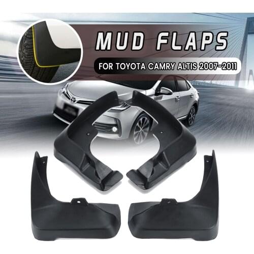 Car Mud Flaps 4pcs for Fender Flares Mudguards Mudflaps Splash Guards For Toyota Camry Altis Aurion XV40 2007-2011