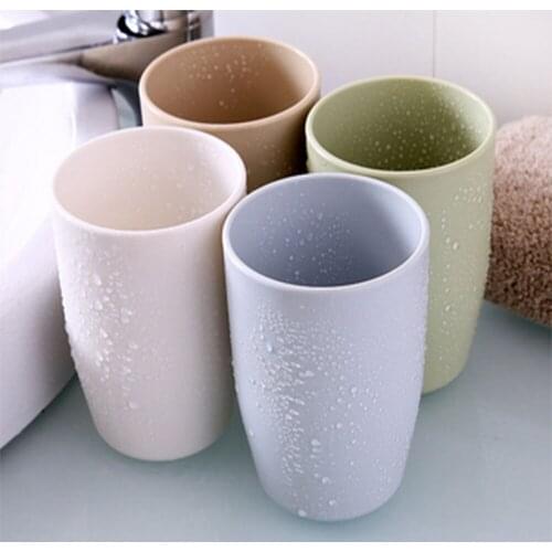 4PCS Simple brushing cup wash mug cup couple toothbrush cup toothbrush plastic wash brush tooth cup