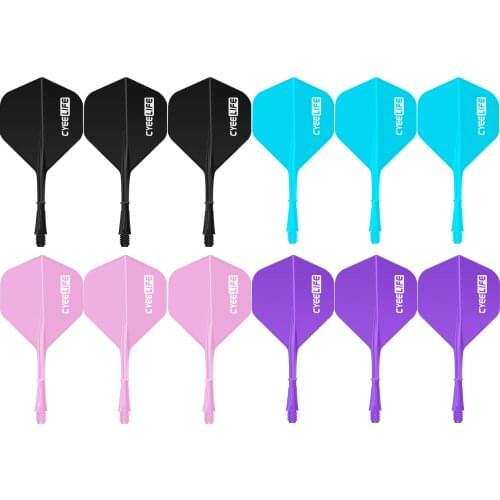 CyeeLife 12 Packs Dart Flights One piece,Integrated accessories kit, 4 Colors