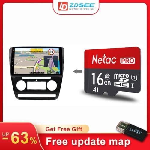 32GB micro SD card GPS map for SKODA Octavia 2 A5 2008-2013 car radio android Navigation Maps free update