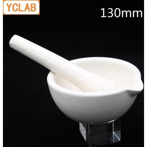 YCLAB 130mm Ceramic Mortar Mash Garlic Meat Pepper Drug china Pottery Porcelain Crockery Earthen Kitchenware Labware