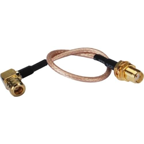 Superbat Female SMA to male SMB right angle connector for RG316 custom cable assembly