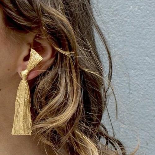 Korean Fashion Lovers Bowknot Earring for Women Assel Stud Drop Earrings Trendy Jewelry Accesorios Wholesale Kolczyki