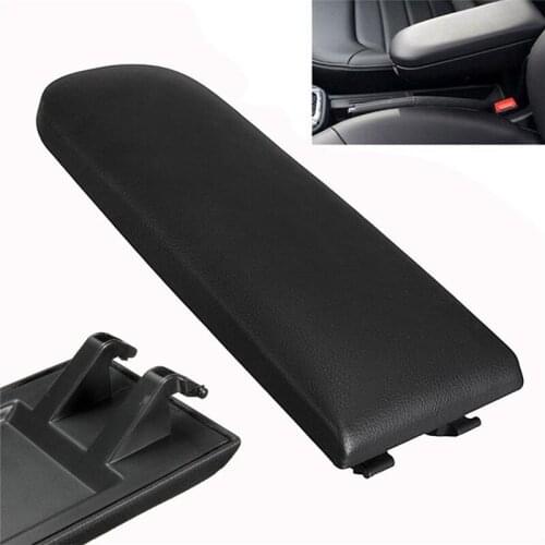 New Black Leather Center Console Armrest Cover Lid Base For Cars