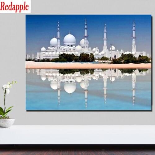 New Arrivals 5D Diamond Painting Cross Stitch Kul Sharif Mosque scenic DIY Religion Diamond Mosaic Embroidery Living Room Decor