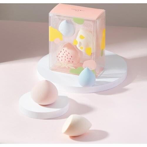 Spring Picnic Cosmetic Puff Set 3 PCS Face Makeup Sponge Puff Wet and Dry Dual Use 3 Colors Beauty Sponge Egg Women Cosmetic