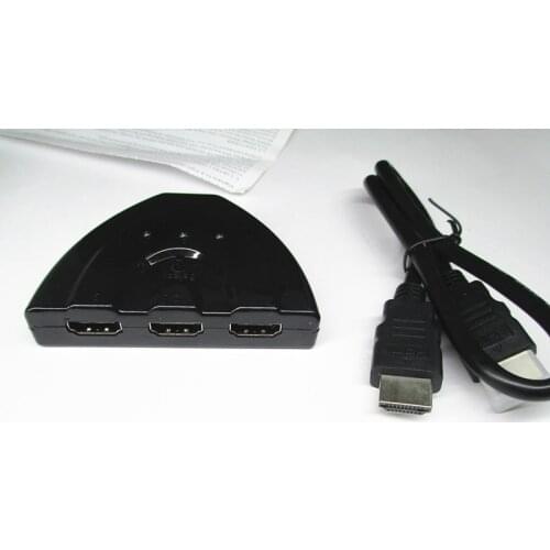 New style 1080P 3 Port 3D HDMI Switch Switcher Splitter Hub Cable For DVD Xbox PS3 HDTV