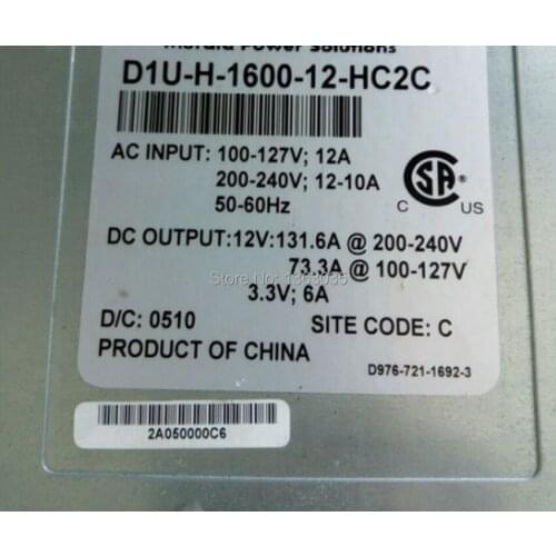 Original D1U-H-1600-12-HC2C Power Supply for Tecal E6000 well tested working