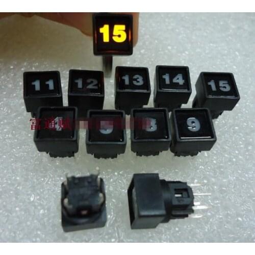 Original new 100% explosion limit berserk import with light touch switch 6*6 digital yellow cap button micro special offer