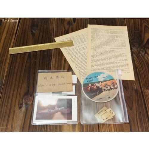 Travelers notebook core Notes card debris PVC zipper pouch with Midori passport size type core