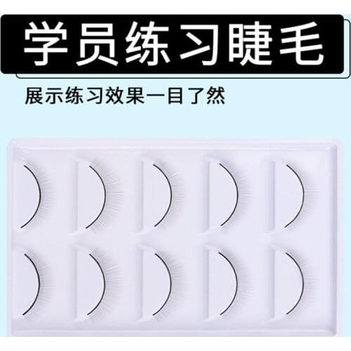 5 Pairs/Set False Eyelashes Handmade Training Lashes For Beginners Eyelash Extensions Beauty Salon Student Practice