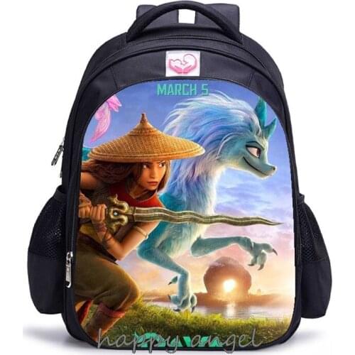 Raya and The Last Dragon Backpack Kids Cartoon Primary School Bags For Boys Girls Anime Children Bookbag Mochilas Gift