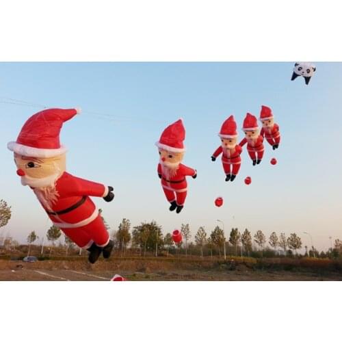 Garden games 3d Santa Claus large kite adulto big kite flying wind sock bar fun factory ripstop nylon fabric long line fishing