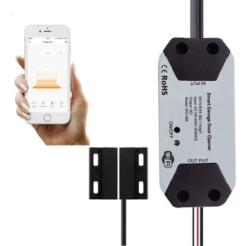 Smart Garage Security Butler WiFi Garage Door Opener,Rolling Gate APP Remote Controller, Compatible with Alexa,Tuya ,Smart Life