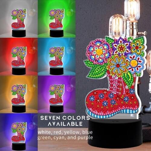 DIY Diamond Painting Led Light Pad 5D Diamond Mosaic Embroidery Light Lamp 7 Colors Available Desk Night Lamp Christmas Decor