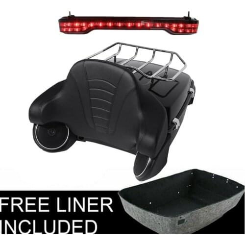 Motorcycle King Trunk LED Tail Light Speakers For Harley Tour Pak Road King Street Glide Road Glide Electra Glide 2014-2020