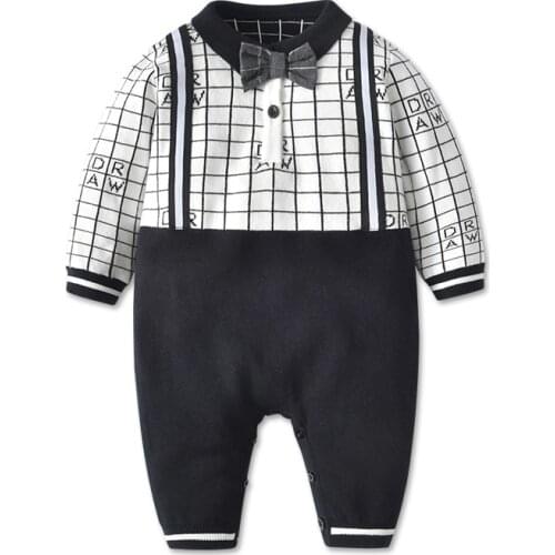 Newborn Baby knit romper Longsleeve Outfit Kids winter clothes