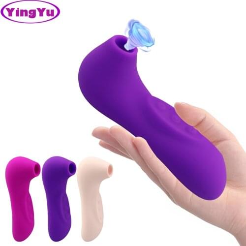 Powerful Clit Sucker Vibrator Tongue Vibrating Nipple Sucking Blowjob Clitoris Stimulator Etotic Sex Toys for Women Masturbator