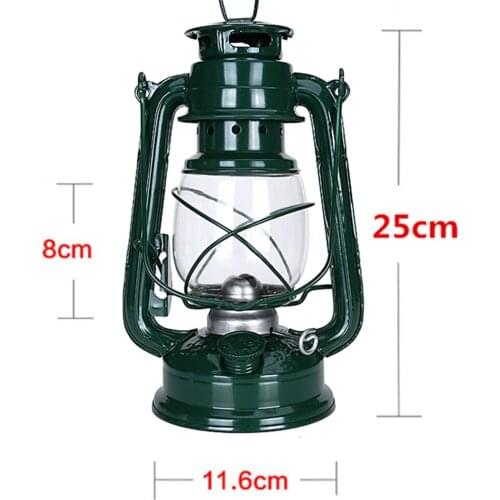Portable Retro Style Outdoor Camping Kerosene Lamp Oil Light Lantern Style Decor Multifunction Iron Camping Lamp Outdoor Tools