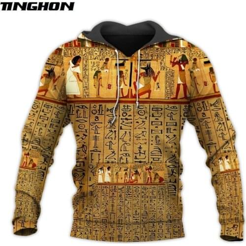 XS-7XL Mysterious retro ancient egypt Pharaoh totem 3d hoodies/Sweatshirt Winter autumn funny long selvee streetwear 9