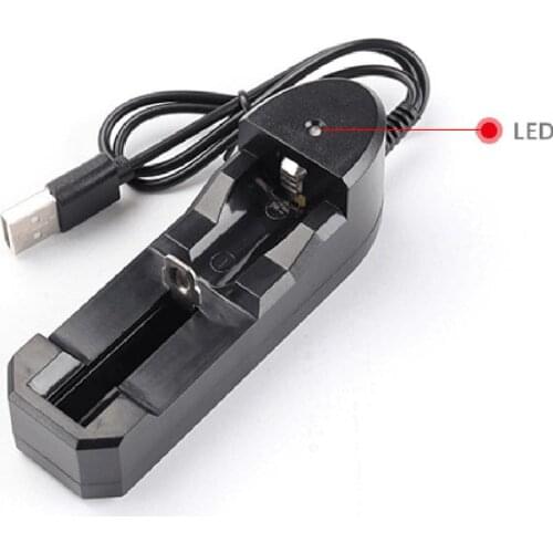 One Slot Li-ion Battery AC Charger Adapter 18650 Smart Battery Charger Universal USB Connector For 18650 18500 16340 14500 26650