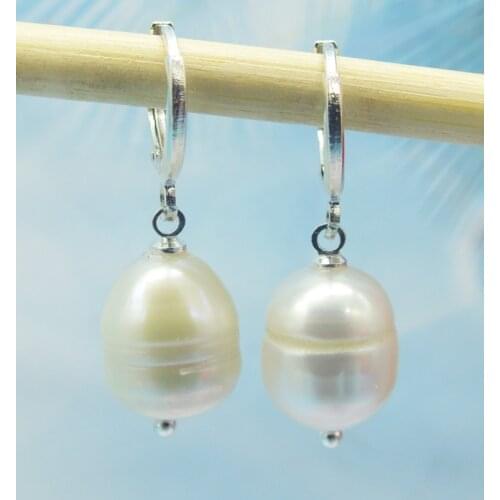 11MM, natural baroque pearl earrings