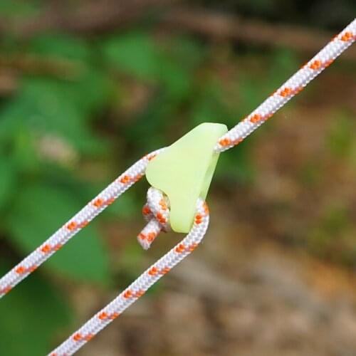 Outdoor luminous rope buckle tent draw rope self-luminous anti-slip adjustment buckle plastic triangle buckle canopy accessories
