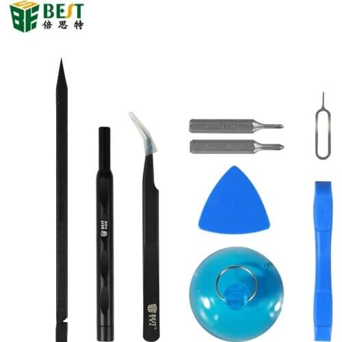 9 in 1 BST-504 Screwdriver bits Spudger Tweezers Plastic Card Disassemble Pry Phone Opening Tool Kits Repair For For Samsung