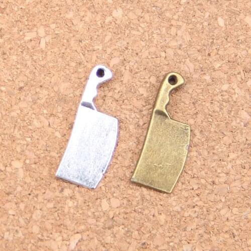 96pcs Charms kitchen knife meat cleaver 23x9mm Antique Pendants,Vintage Tibetan Silver Jewelry,DIY for bracelet necklace