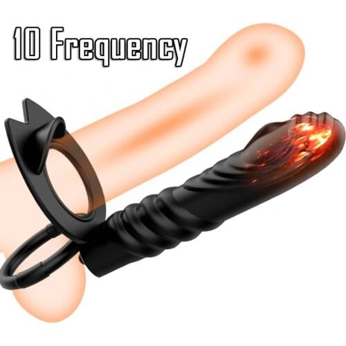 10 Frequency Anal Plug Dildo Butt Plug Vibrator For Men Strap On Penis Vagina Plug Double Penetration Adult Sex Toys For Couples