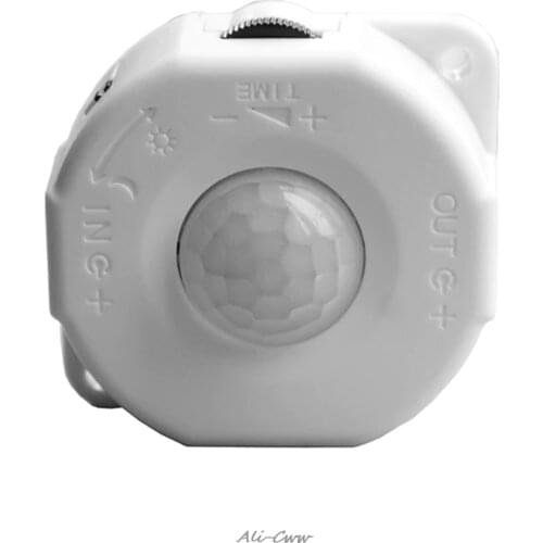 DC 12V 24V 6A Automatic Infrared PIR Motion Sensor Switch For LED light Lamp Black/White