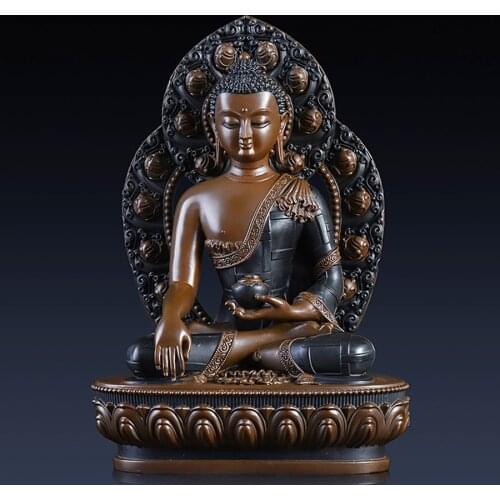 Asia Nepal Tibet Buddha buddha HOME SAFE HEALTH Protection GOOD LUCK High grade Amitabha Sakyamuni buddha Buddhist Tantra statue