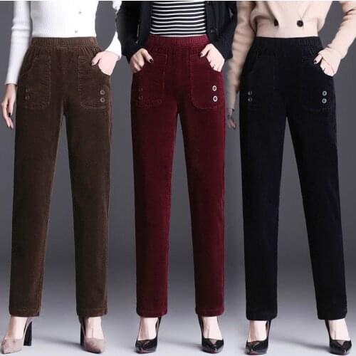 CAN XIN LCY Women's Corduroy Trousers