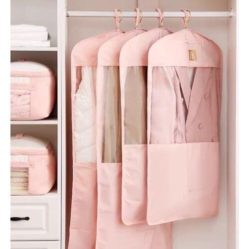 Dust Cover Clothes Hanging Garment Bag Transparent Coat Storage Bag Suit Case Protector De Ropa Closet Clothing Storage