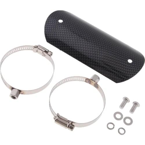 Motorcycle Exhaust Muffler Cover Carbon Fiber Color Protector Heat Shield Cover Guard