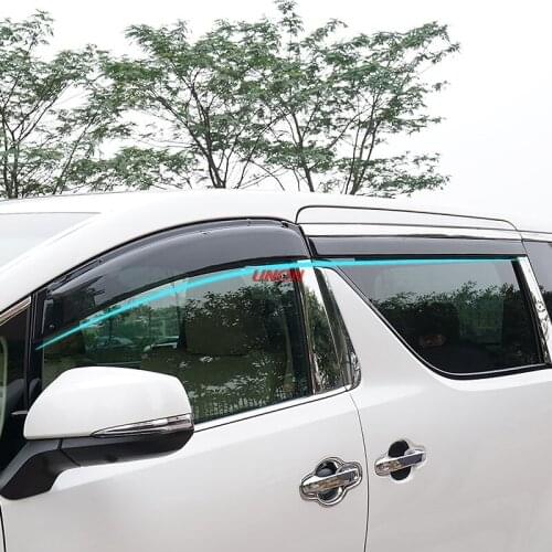 4Pcs Blade Side Windows Deflectors Door Sun Visor Shield For Toyota Alphard 2015 2016 2017 2018