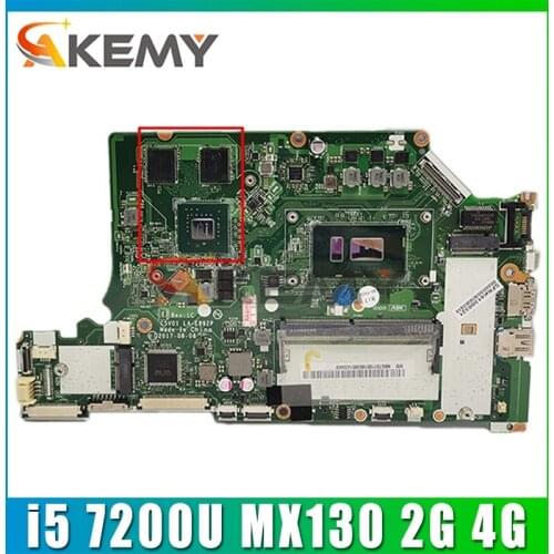 For ACER A515-51G A615-51G A315-53G Laptop motherboard C5V01 LA-E892P CPU i5 7200U GPU MX130 2G 4G RAM DDR4 Test OK Mainboard