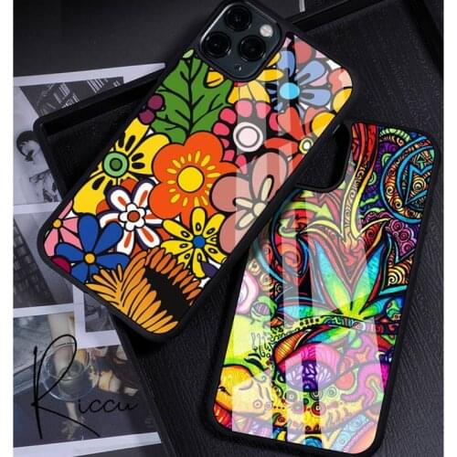 Indie Hippie Art Phone Case Rubber for iPhone 12 11 Pro Max XS 8 7 6 6S Plus X 5S SE 2020 XR 12 Mini case