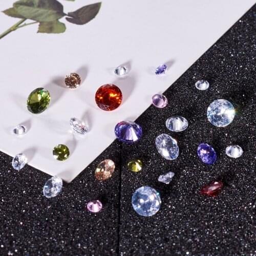 80pcs/box Cubic Zirconia Cabochons Crystal Faceted Diamond for Jewelry Making Party Anniversary Decoration