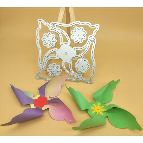 3D, 4-corner windmill metal mold, scrapbook, photo album, greeting card, DIY decoration