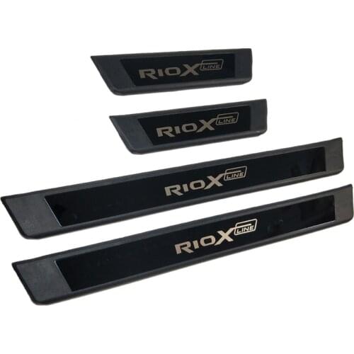 Car-styling For KIA rio 3 rio 4 2018 2017 sedan hatchback stainless steel scuff plate door sill Protector car accessories 4pcs